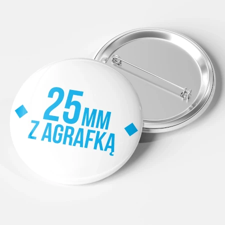 Przypinka okrągła 25mm - zapięcie na agrafkę
