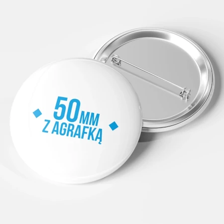Przypinka okrągła 50mm / agrafka / standard / błysk
