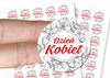 Naklejki na Dzień Kobiet 8 marca DK019- 96szt.