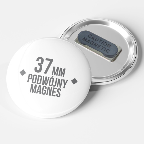 Przypinka okrągła 37mm - zapięcie magnetyczne