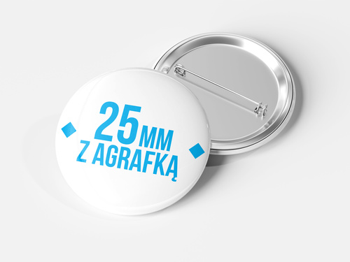 Przypinka okrągła 25mm - zapięcie na agrafkę