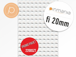 Naklejki papierowe okrągłe fi20mm na arkuszach A4 - 2.200szt